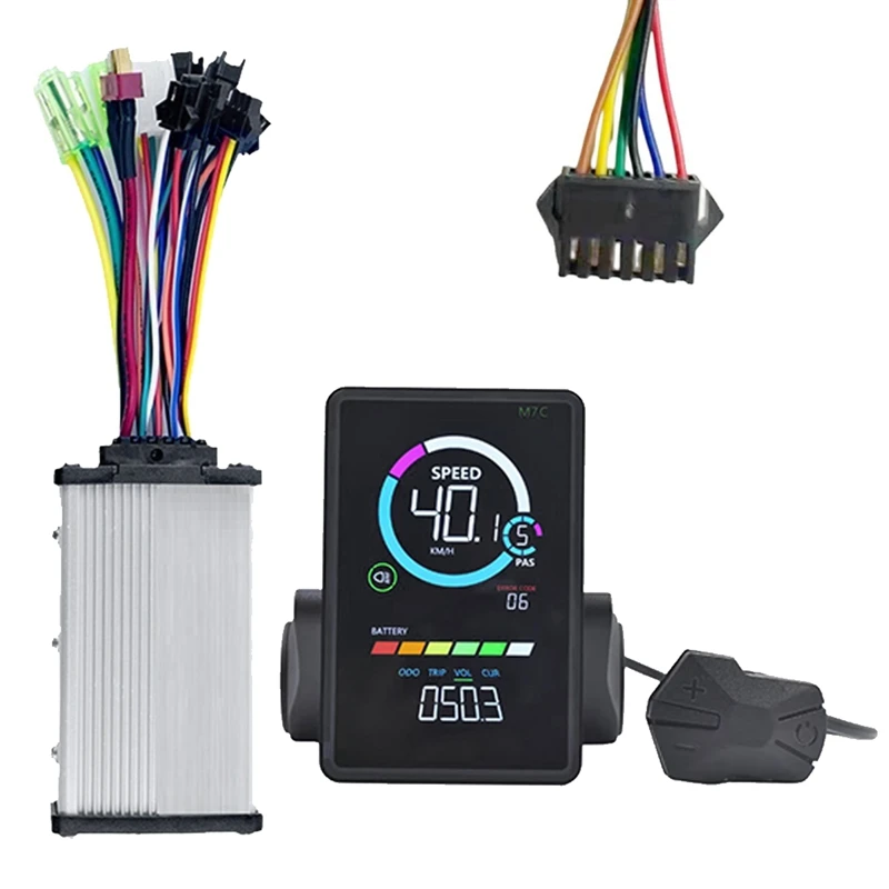 

M7C-2 Electric Bike LCD Display 24V-60V+36V 350W Sine Wave Controller E Scooter LCD Panel For Mountain E Bike SM