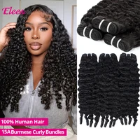 Offres de lots de cheveux humains bouclés birmans 15A, lots de tissages de cheveux vierges bruts vietnamiens, lots de cheveux bouclés en spirale Ocean 1