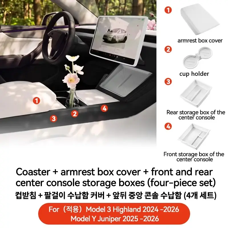 YZ  For Tesla Model Y YL Juniper Model 3 Highland TPE Armrest Cover Soft Case Center Arm Rest Pad Anti-scratch 2026 Accessories - Image 11