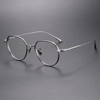 Очки в титановой оправе для мужчин и женщин, винтажные брендовые дизайнерские очки оверсайз, Модные оптические линзы для близорукости, в японском стиле — изображение 5