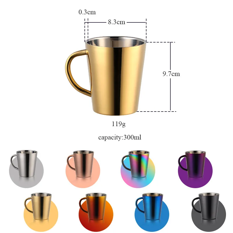 New European Style Professional Cafe Coffee Mug Cappuccino Cup Trapezoid  Two Thicknesses Home Used Assam Milk Tea Glass Tumbler - AliExpress