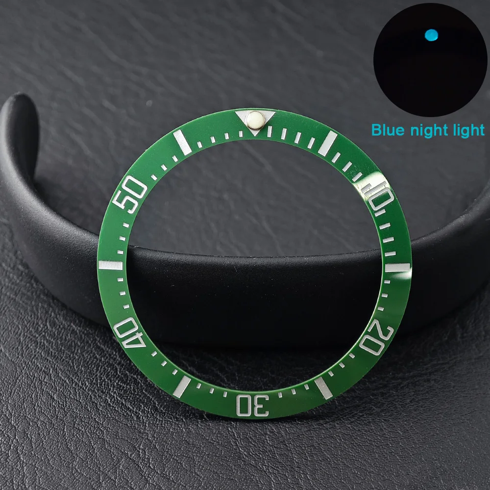 Men's Watch Replacement Bezel Insert with Tilted Ceramic and Carbon Fiber Texture