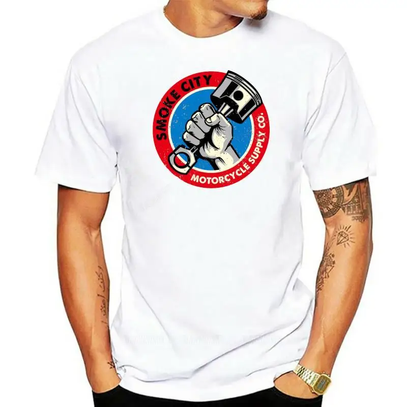 

Camiseta informal de manga corta para hombre, camisa con estampado 3D de símbolo de motocicleta mecánica, T258Xw, algodón, TEE