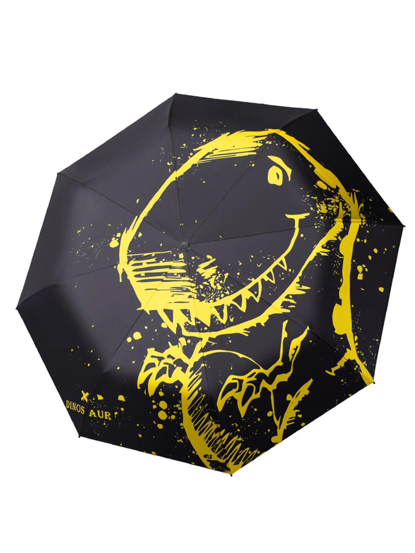 Dinosaur Umbrella Three fold Thick Black Glue Fully Automatic Sun Protection Umbrella For Rain And Sun Protection