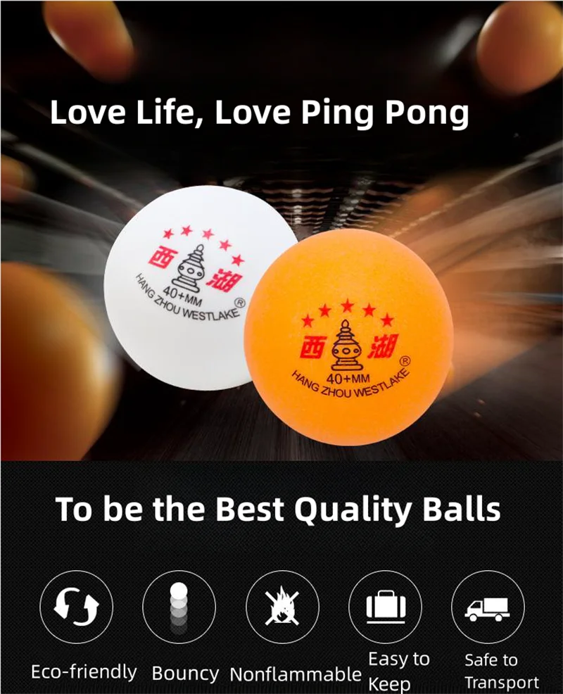 Malathorne Ausgewählte Wettkampfstandard 40+mm ABS Tischtennisbälle WESTLAKE 5-Sterne Ping-Pong-Bälle für Vereinstraining und Amateurspiele – Detail 3