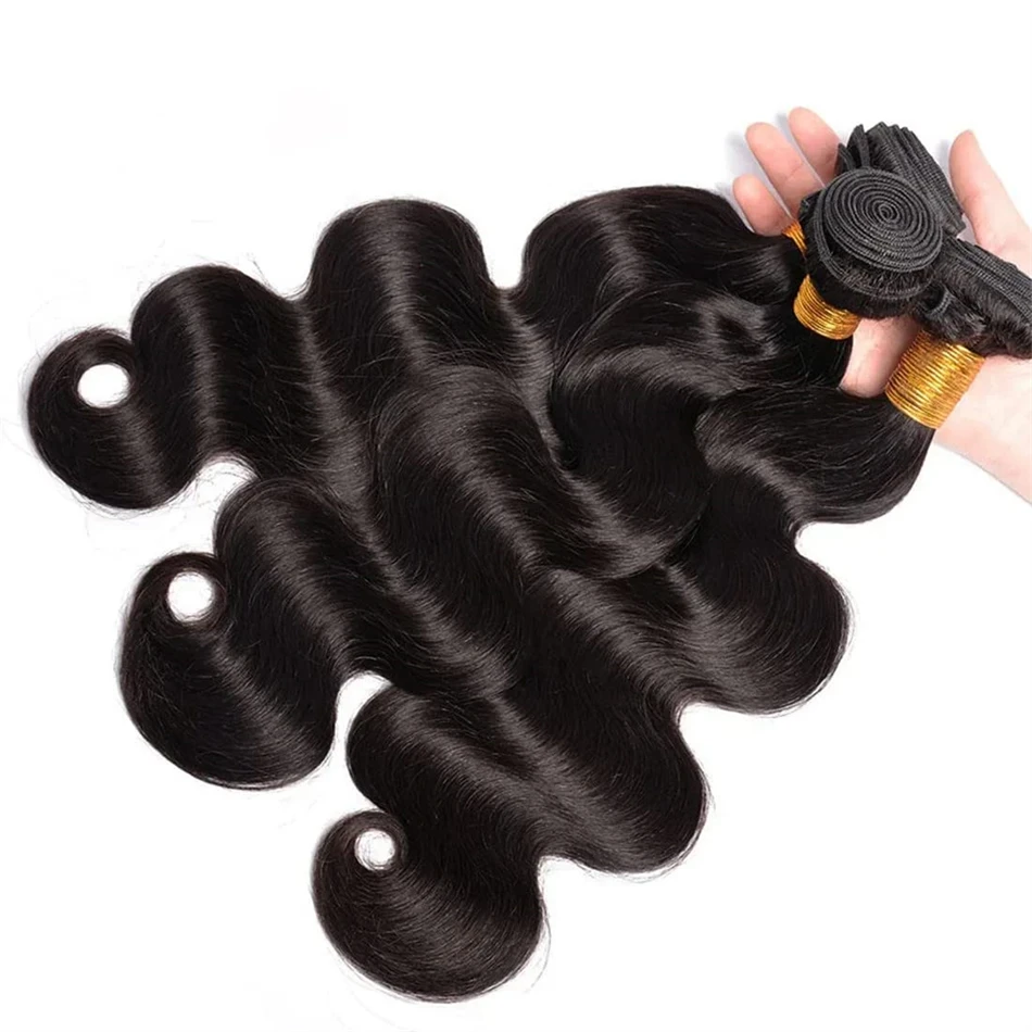 8 -32'' Inch Body Wave Bundles Human Hair Extensions 100% Remy Human Hair Thick Raw Indian Bundles 1/3/4 Pcs Double Weft