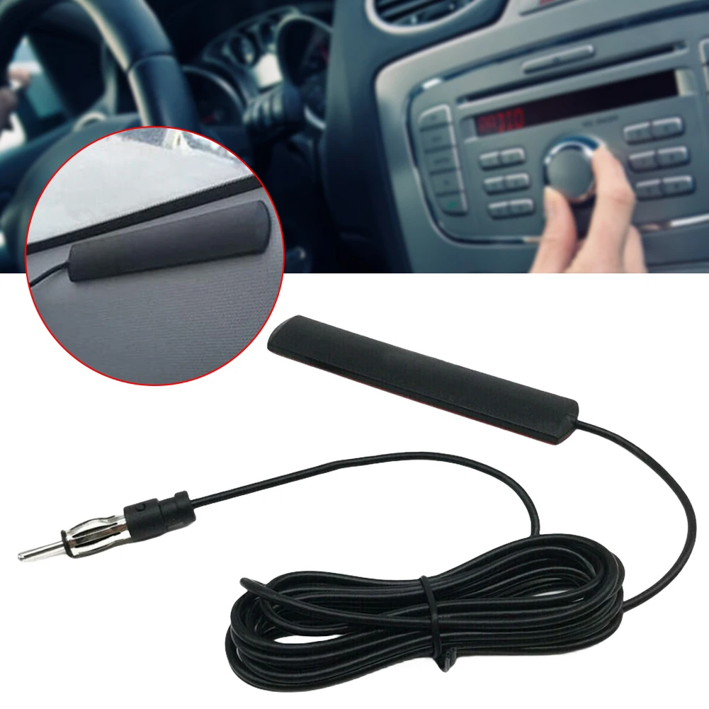 DC 5-12V Car Electronic Radio Antenna Car Hidden Amplified Antenna 85-860Mhz Signal Amplifier Booster Antena for Truck Boat Auto