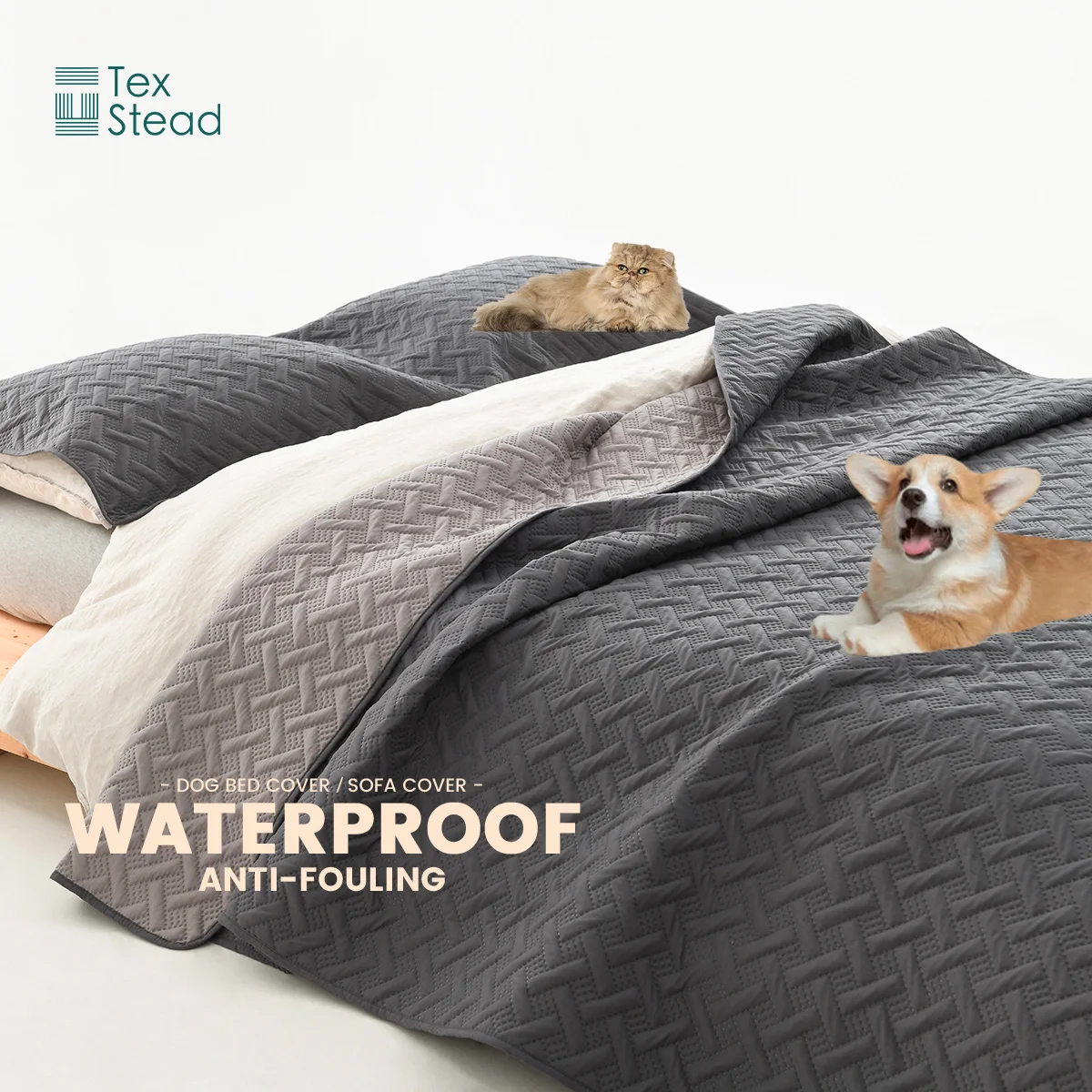 1 PC Double-Sided Dog Blanket Anti-fouling Soft Pet Bed Cover Double-Sided Protective Furniture Sofa Sofa Car Suitable for Puppi