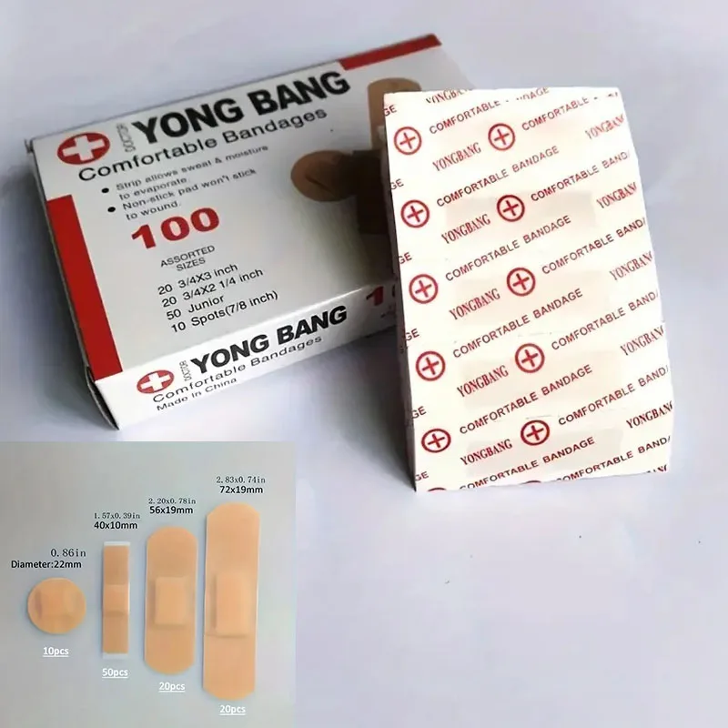 Medical Wound Adhesive Paster Keep Wounds Secure Four Piece Set Bandages Breathable Nose Bridge Patch Acne P 100pcs