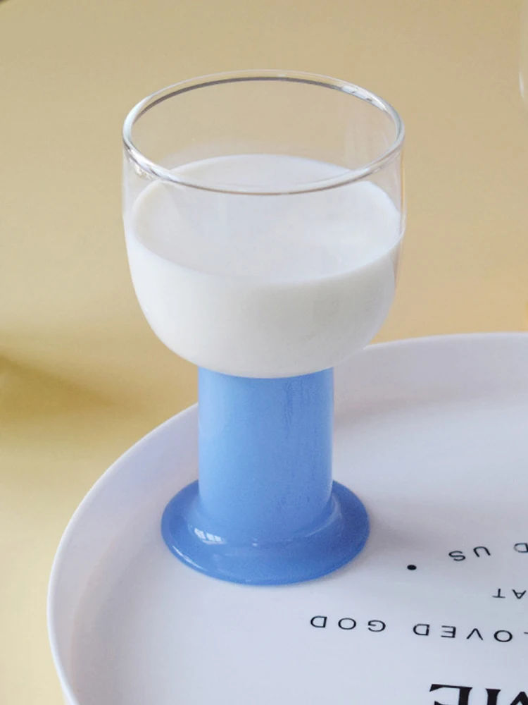 Cute Glass Mug Transparent GLass Cups Cocktail Brandy Wine Glass Domestic Coffee Milk Juice Glasses