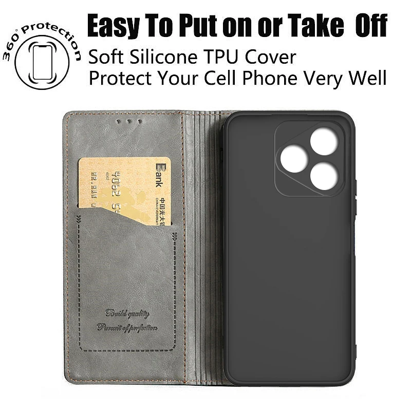 Leather Wallet Flip Case - Elegant and Durable Phone Cover