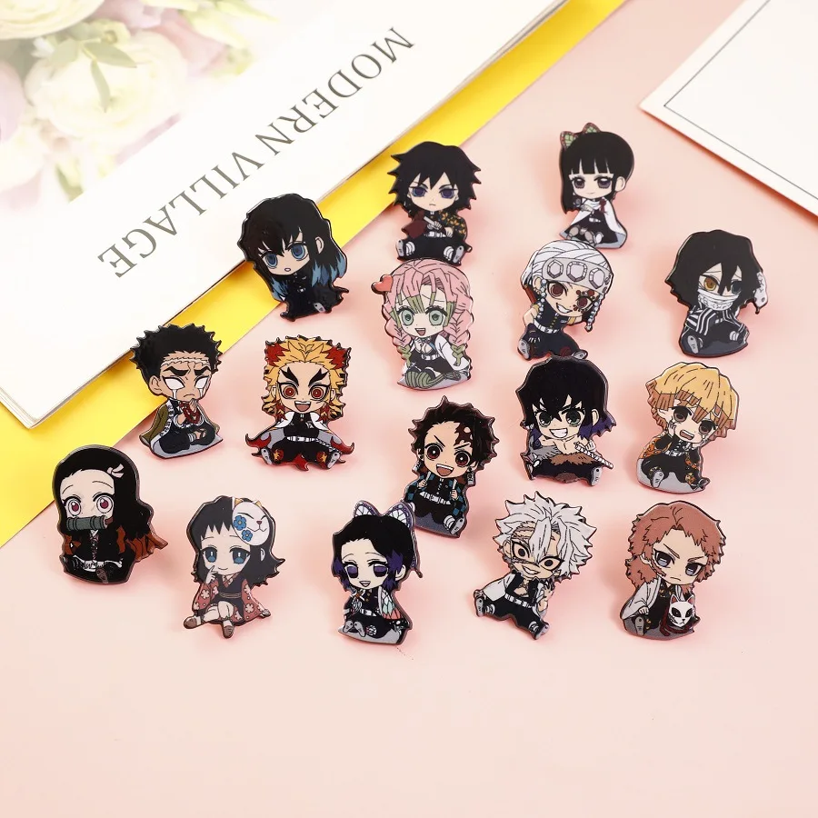 

Demon Slayer Anime Brooch Kimetsu No Yaiba Japan Anime Brooches Badge Pin Bag Pendant Gift Cosplay Backpack Clothes Accessories