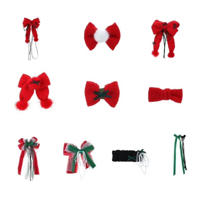 

New Year Bowknot Duckbill Hairpin Y2k Hair Clip Elegant Hairpin for Girls