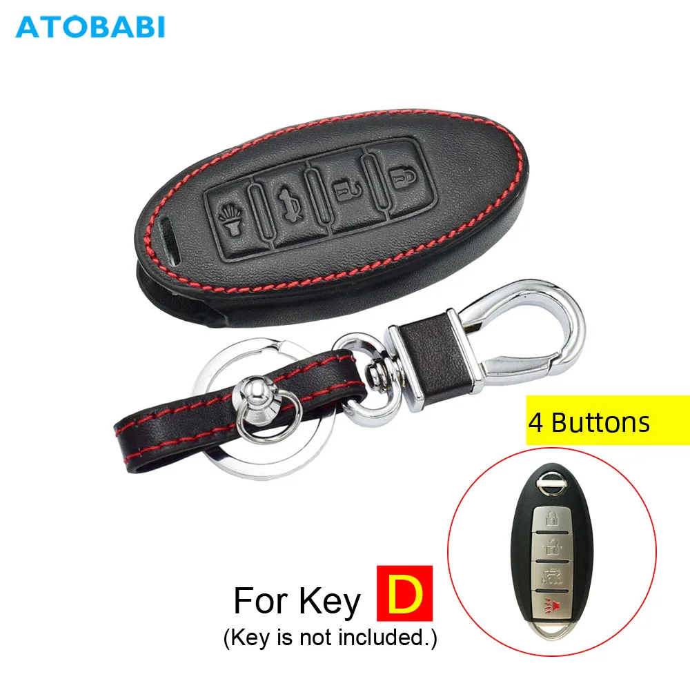 Funda Para Llave De Cuero Genuino Personalizada Hecha A Mano Para Nissan 370Z Armada Kicks Murano Pathfinder Rogue Titan Versa Note Infiniti - España