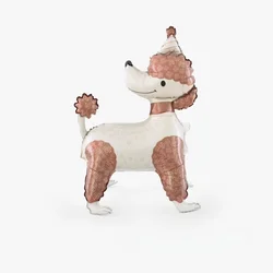 Cartoon Animal Dog - Themed Aluminum Balloon for Children's Party Decor (Poodle brown)