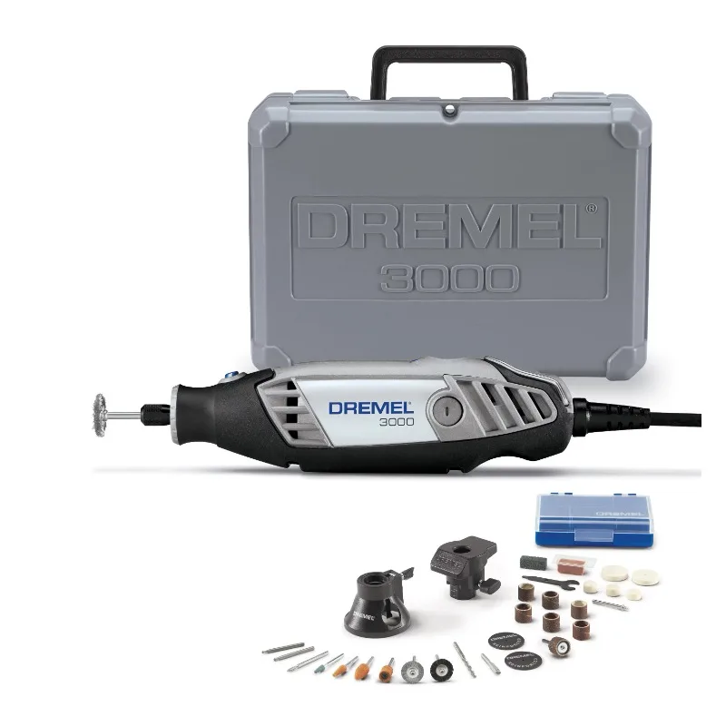 

3000-2/28 Variable Speed Rotary Tool Kit, 2 Attachments & 28 Accessories, Perfect for Routing, Metal Cutting, Wood Carving