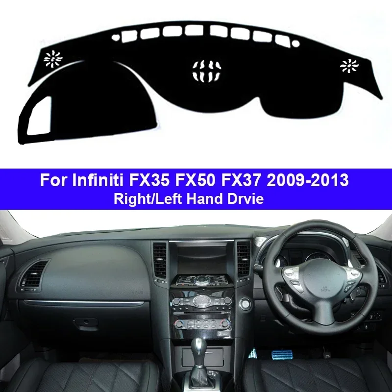 Car Dashboard Cover Dash Mat Carpet Cape For Infiniti FX35 FX50 FX37 2009-2013 LHD RHD Auto Dashmat 2010 2011 2012 Sunshade