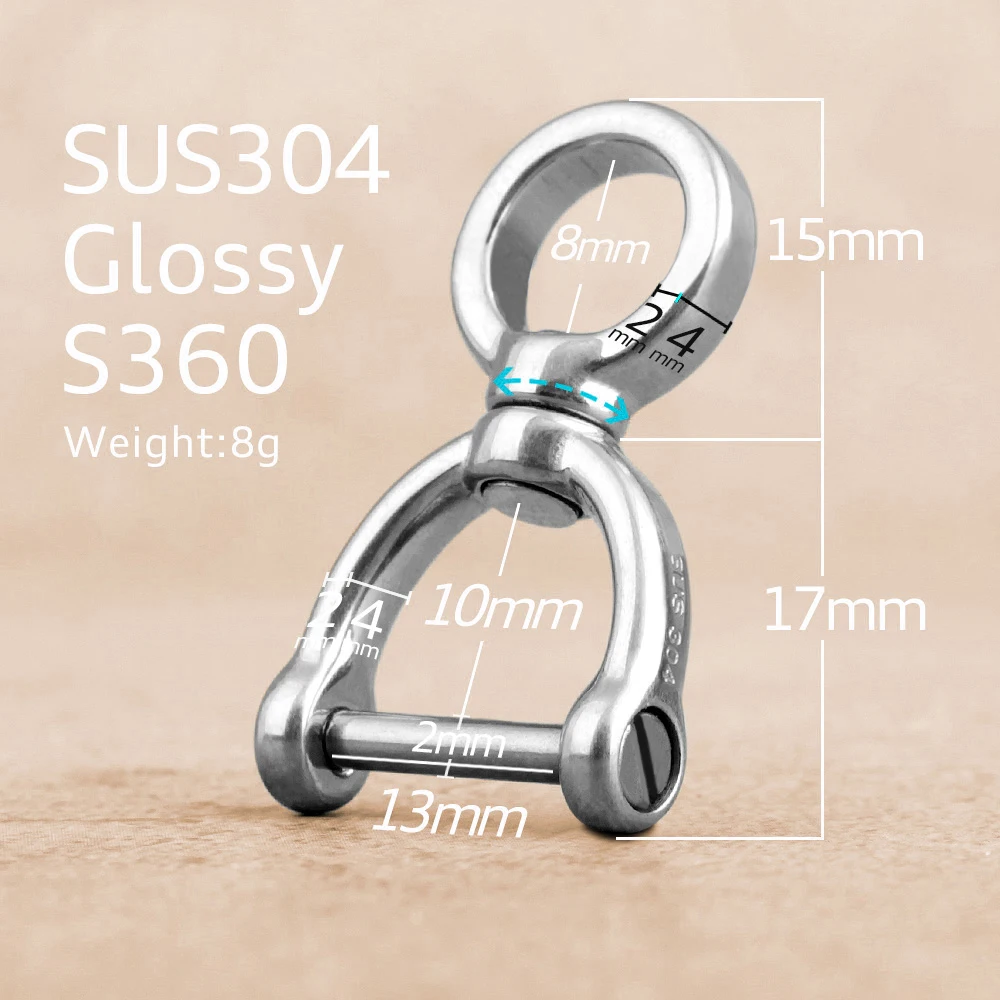 Titanium Horseshoe D-Shape Keychain Buckle - Lightweight and High-Quality EDC Accessory