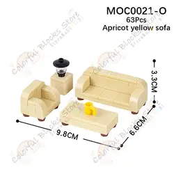 Deluxe Home Furniture Building Blocks Set - Creative Assembly Kit (MOC0021-O)