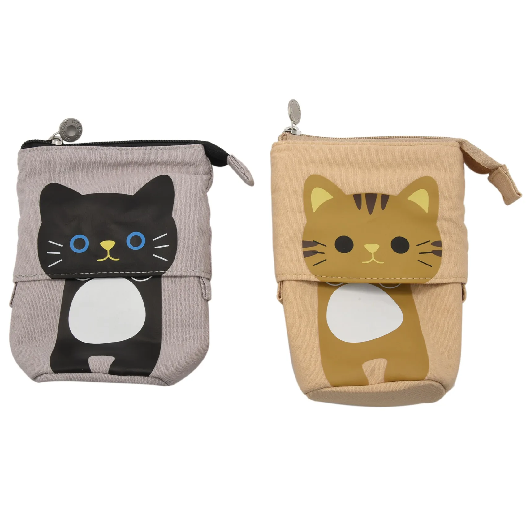 

2 Pcs Stand Store Pencil Holder Cat Telescopic Pencil Organizer Cosmetics Pouch Makeup Bag Stationery Pen Case Box