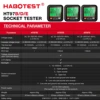 Digital Socket Tester Voltage Test Socket Detector 30mA RCD Test Ground Zero Line Polarity Phase Check EU US UK Socket Tester 6
