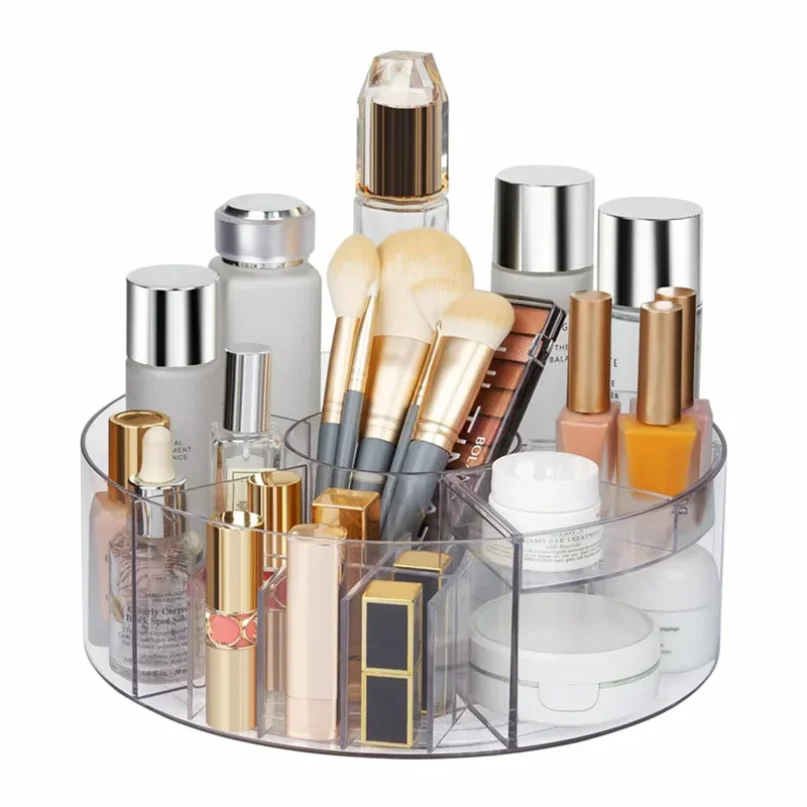 360 °   회전식 화장품 정리함 10인치 투명 턴테이블 레이지 수잔 정리함 회..
