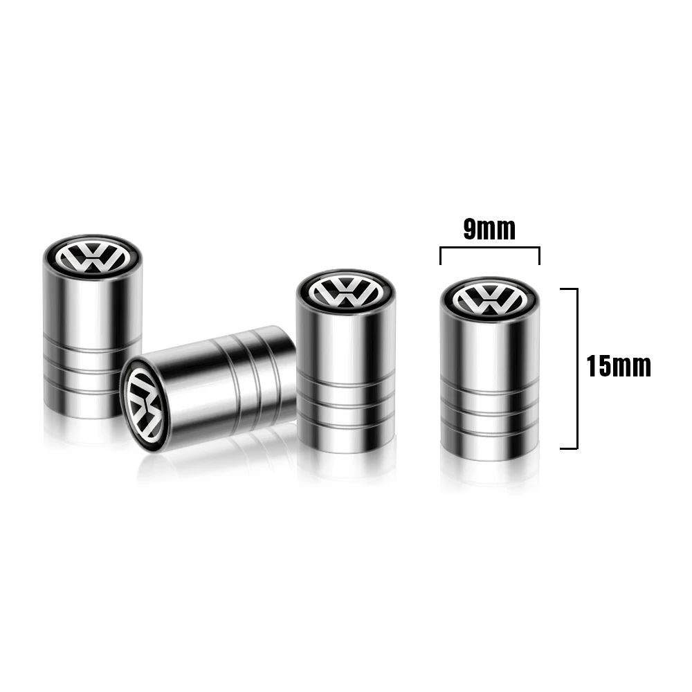 Car 3D Metal Wheel Stem Air Valve Caps Tire Dust Cover for Volkswagen VW GTI R Golf 7 Polo Tiguan Passat Jetta Lavida Rline tire valve caps