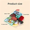 Infant Tail Cloth Book Animals Farm Theme Baby Books Toys Washable Non-toxic Crinkle Cloth Books for Kids Early Education Toys 2