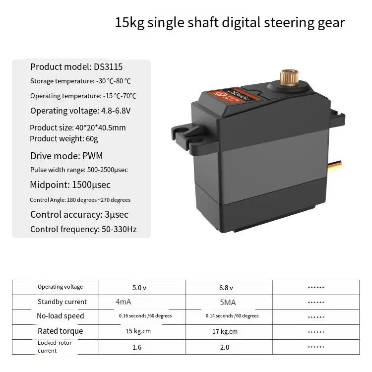 Roboterarm halterung Teil zum Servo ks3518/ks3620/15kg/20kg/25kg/30kg Hochgeschwindigkeits-Metall getriebe Digitales Servo für Roboter-Auto-Arm-Flugzeug – Detail 16