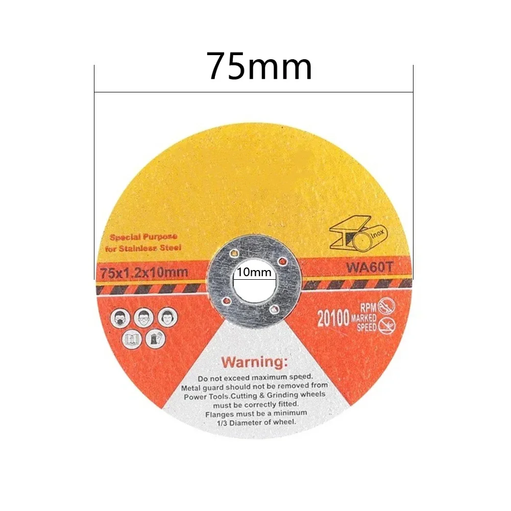 5pcs 75mm Grinding Wheel Cut Off Wheels Inner Diameter 10mm Grind Disc Cutting Round Disc For Angle Grinder Cutting Circular Saw