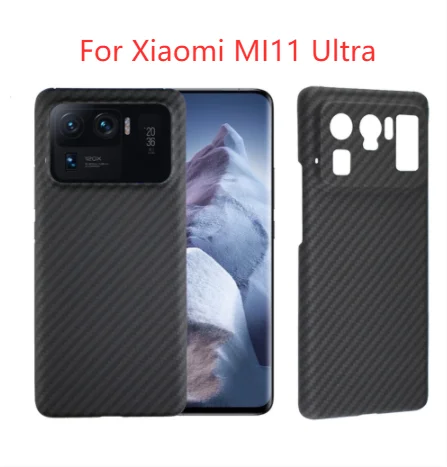 

Aramid Fiber Fashion Protection Lens Phone Case For Xiaomi MI 11 Ultra Real Carbon Fiber Phone Case For Xiaomi MI 11 Ultra 5G