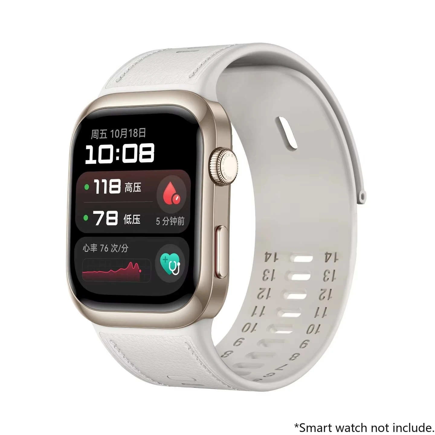 Premium Leather and Silicone Smartwatch Replacement Wristband