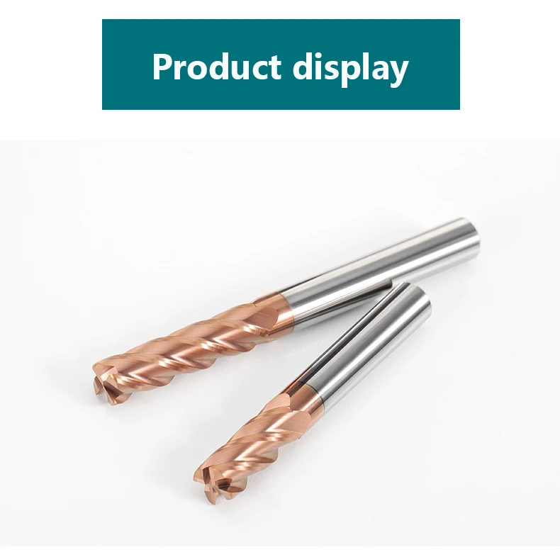 HRC55Eckenradius-Schaftfräser R Bullnose CNC-Wolframkarbid-Stahlschneider Oberflächenbearbeitung Metallfräser Werkzeug 4 Flöten R0,5 R1 R2 – Detail 10