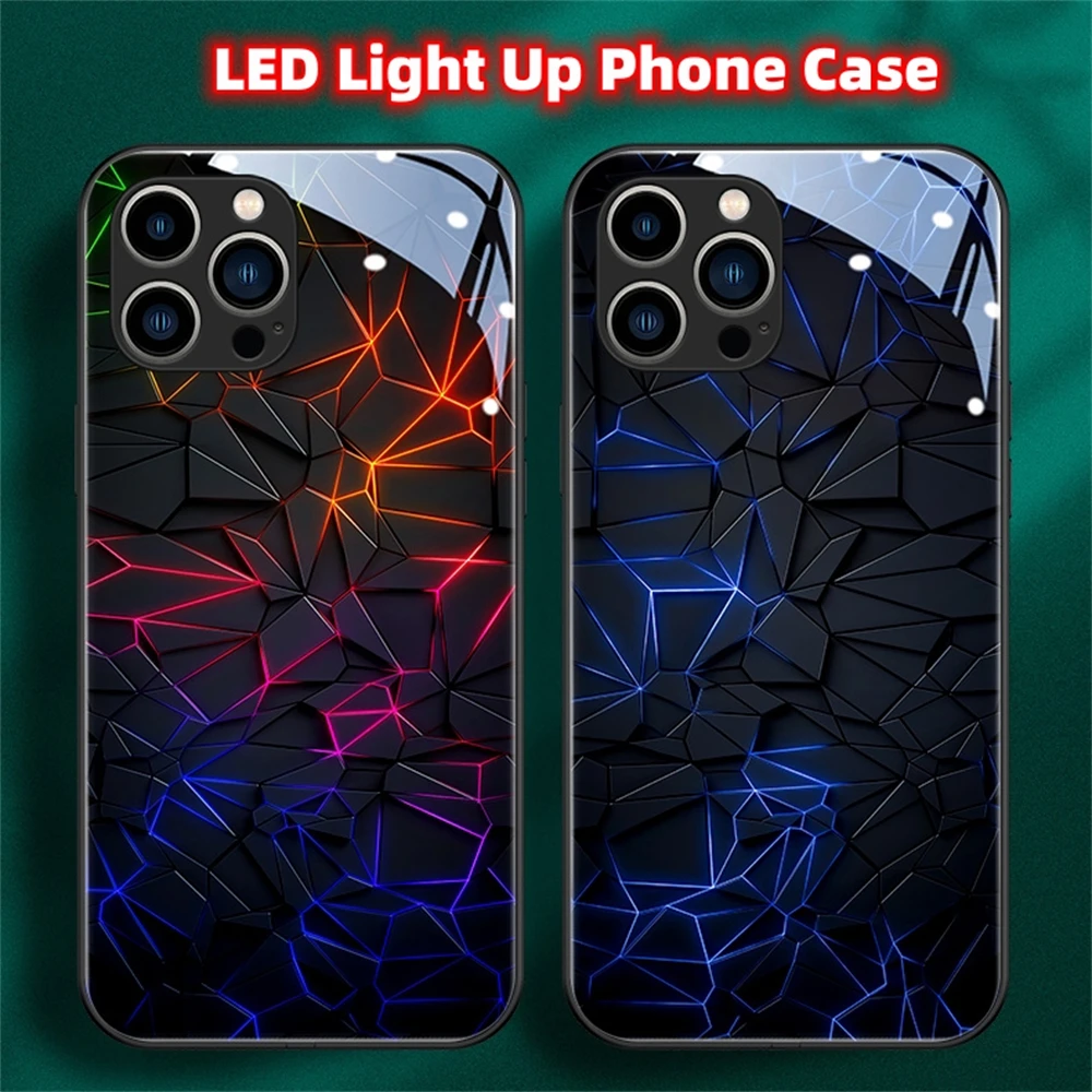 2025 Luxuriöse, stoßfeste, leuchtende LED-Leuchten-Telefonhülle für iPhone Air 17 16 E 15 14 13 12 11 Pro Max Plus SE2020 – Detail 23