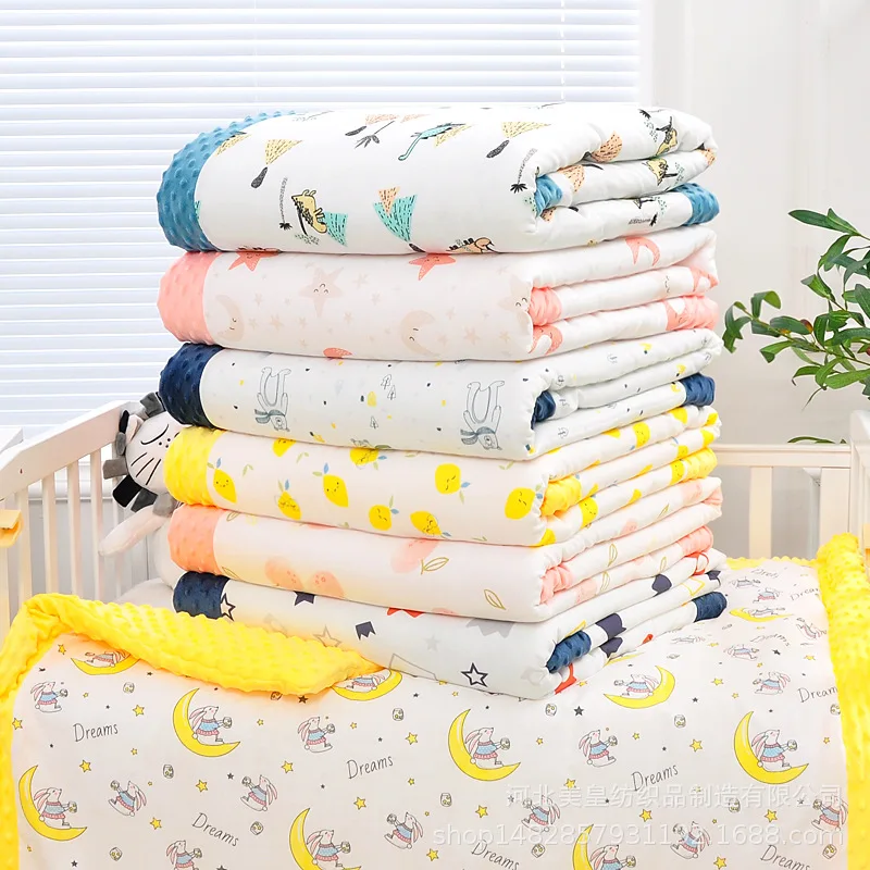 Bean Blanket Baby Autumn and Winter Thick Newborn Baby Blanket for Boys and Girls Baby Blanket Bubble Velvet All Year Round