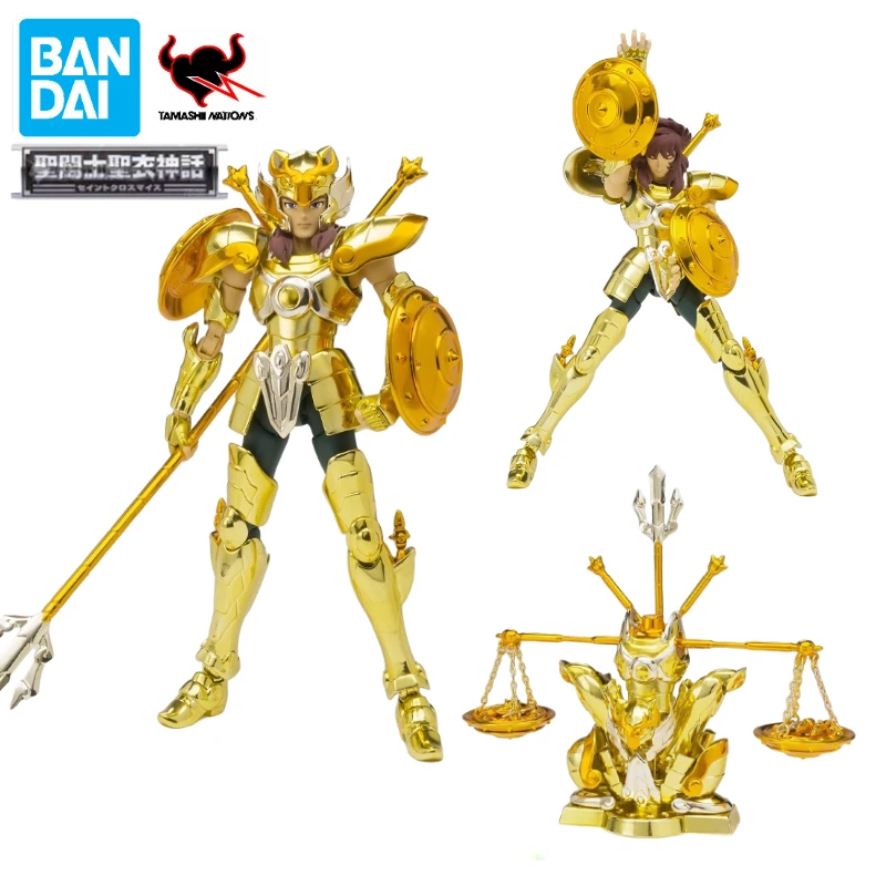 

Bandai Saint Seiya Gold Saint Saint Cloth Myth EX Libra Dhoko Dokho Revival Ver Anime Action Figures Toys Models Collector