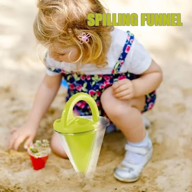 Summer Overflow Funnel Toys Handheld Spilling Funnel Beach Sand Strainer Toy Multifunctional Plastic Digging Sand Kit Crafts 3