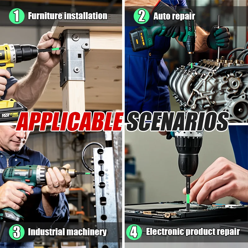 Magnetic Cross Screwdriver Bits S2 High Hardness Anti-shock Batch Head Non-slip Impact Driver Bit Sets