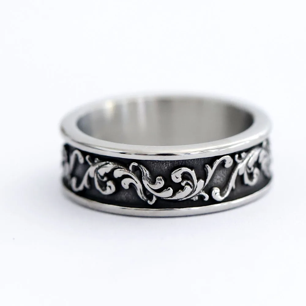 2023 New Arrival Stainless Steel Viking Spindrift Pattern Round Ring Viking Biker Vintage for gift Jewelry free shipping