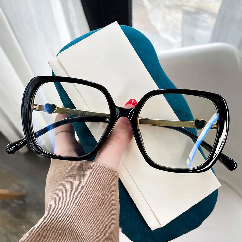 Trend Large Optical Glasses Frames Fashion Square Eyewear Frame Women Men Anti-blue Light Goggles Computer Anti Radiation