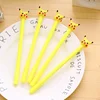 4pcs/lot 0.38mm Cute Yellow Gel Ink Pen Business Gift Stationery School and Office Supplies Birthday Gift Office Accessories 6