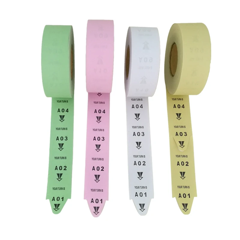 3 Rolls/Pack Take a Number Tickets 2-3 Digit Turn O Matic 2000 Labels/Roll for K-T Ticket Dispenser Counter Queuing System