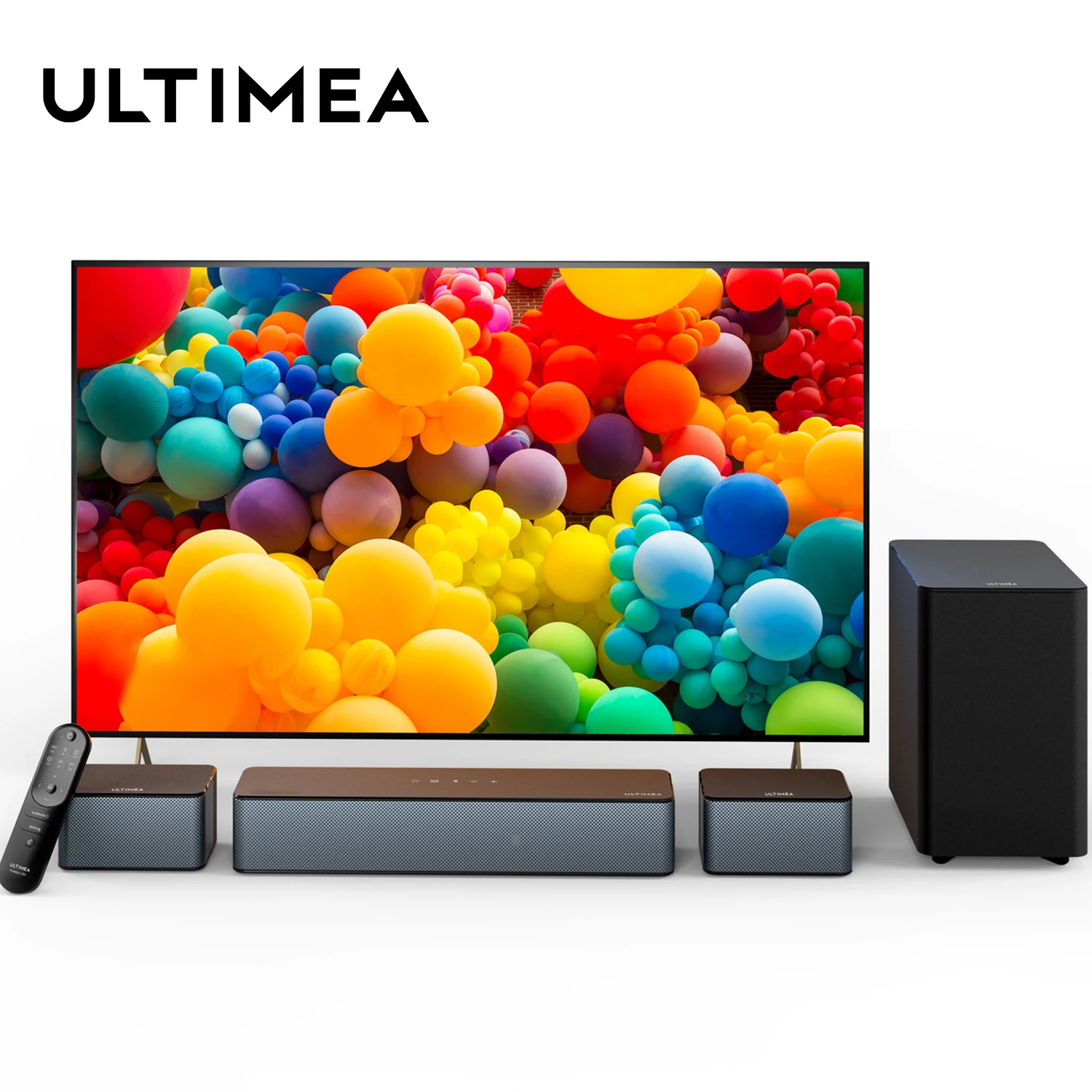 Ultimea 5.1 Soundbar Surround, Sistema Audio Surround 3D Con Subwoofer E Altoparlanti Surround Posteriori, Altoparlanti Bluetooth Home Theater