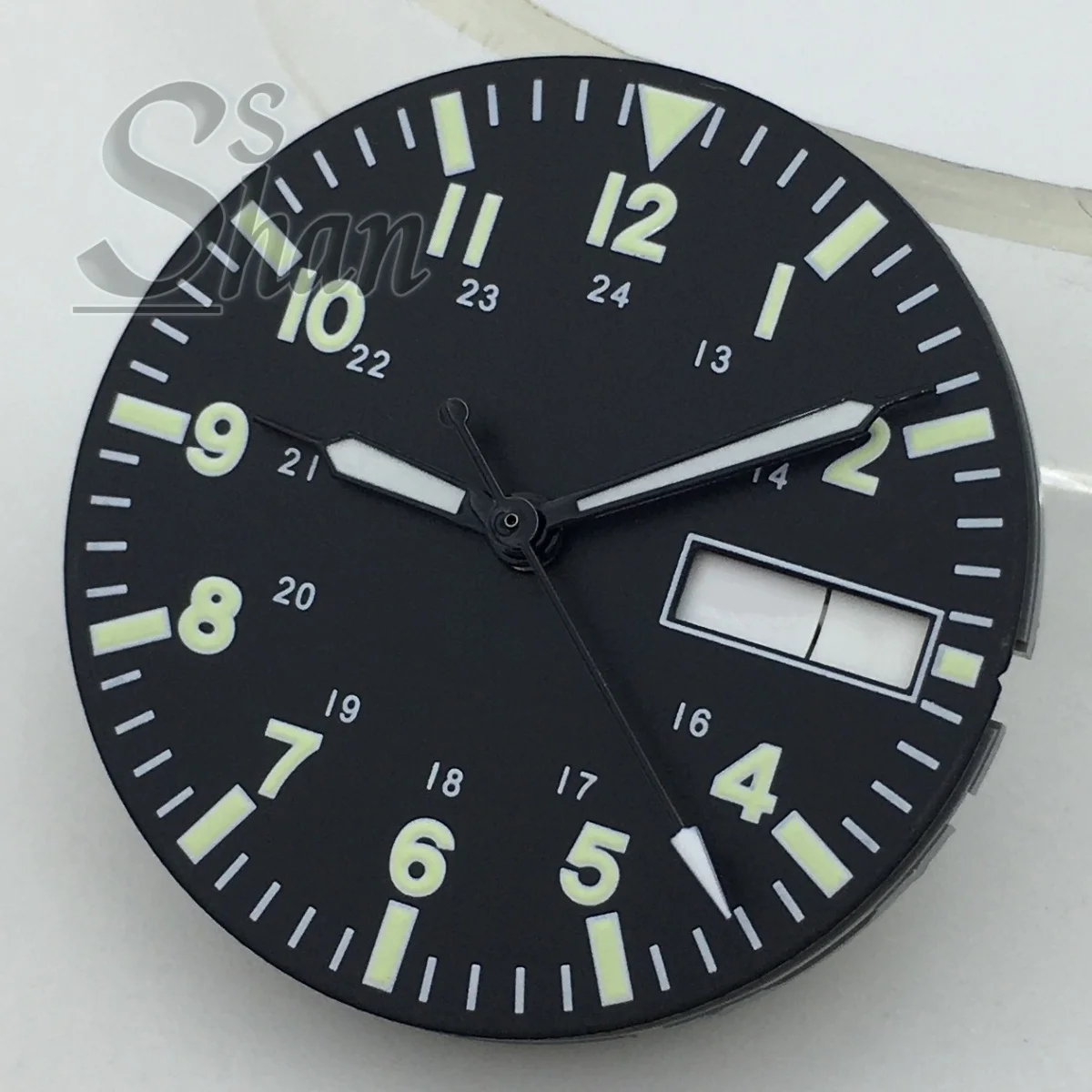 Green Luminous Dial with Weekly Date Window for Replacement Parts – 29mm