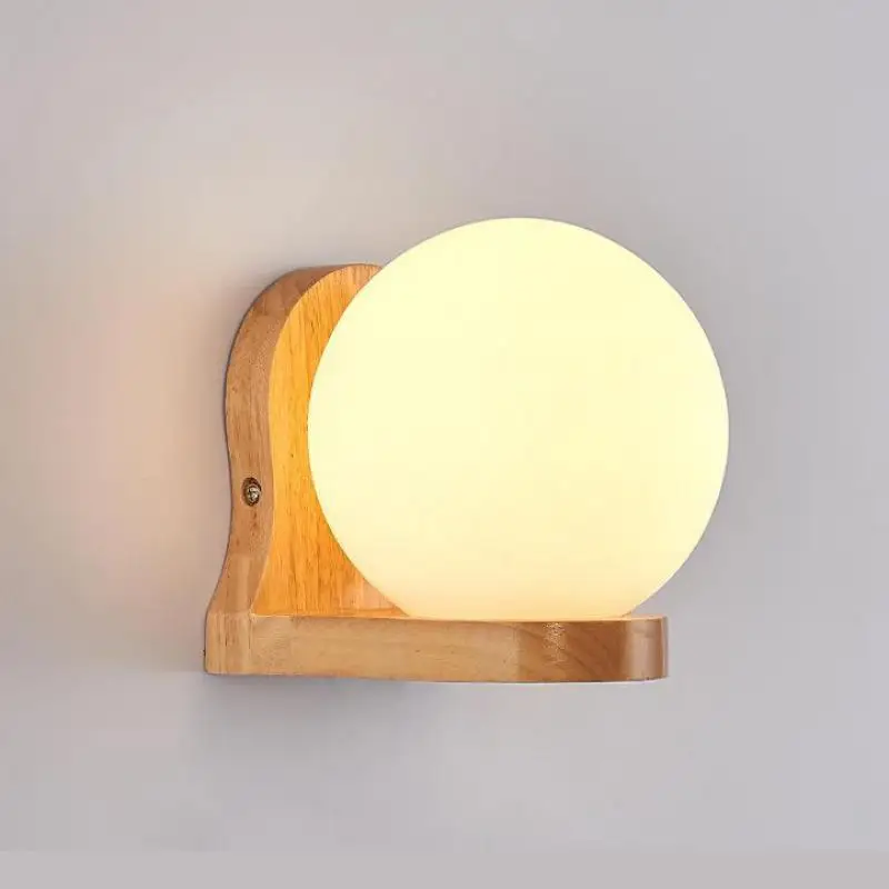 

Американская настенная лампа, деревянные прикроватные светильники для спальни, современная простая лестница, коридор для гостиной, светодиодная креативная настенная лампа