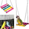 12pcs Pack Bird Toy Cage Bird Accessories Wood Parrot Toys Bird Toy Swing Suspension Bridge Ball Cage Bells Pet Supplies Set 3