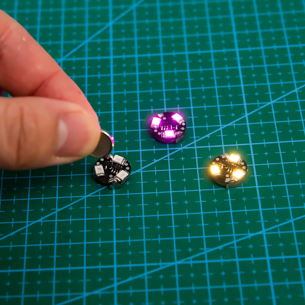 1PC 3-LED Magnetic Controlled Lights for Robots Used for Model Lighting Multiple Colors Available No Battery 3