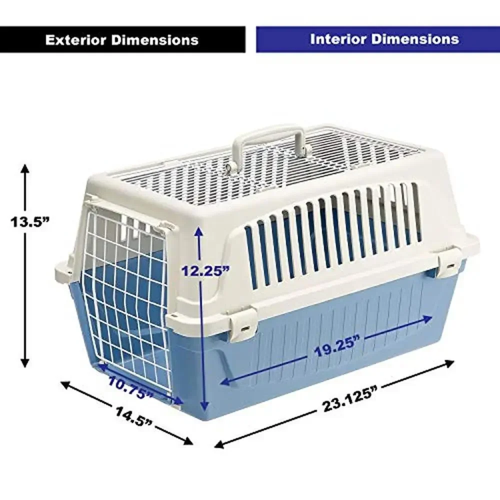 Small Dogs & Cats 2-Door Top Load Design Easy Assembly & Cleaning XS Breeds 22"x14.5"x12.6" Travel Home