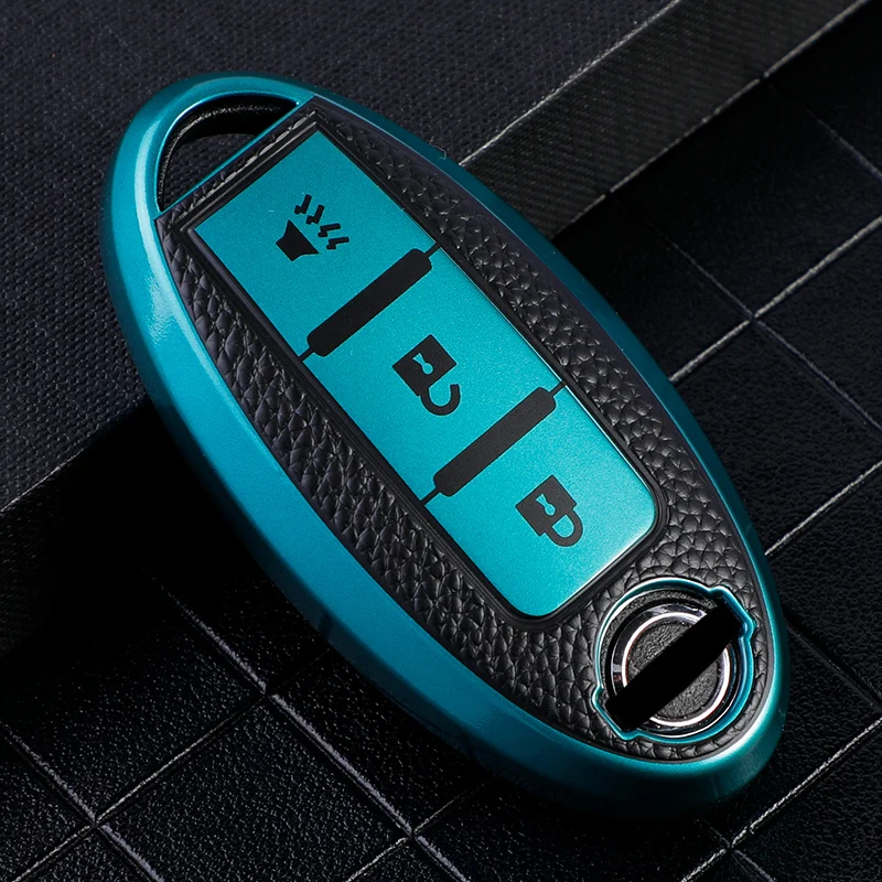 Key Case Cover TPU Leather Car for Nissan Leaf Micra Qashqai J11 J10 X Trail T32 Versa Note Patrol Key Fob Cover Accessories key case key case cover