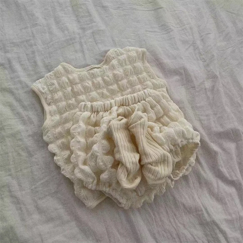 

Костюм для малышей от 0 до 24 месяцев, жилет ярких цветов + шорты-шаровары, мягкий удобный домашний комплект детской одежды